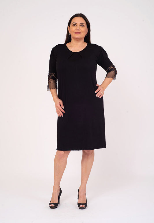 Rochie neagră tricot Magda