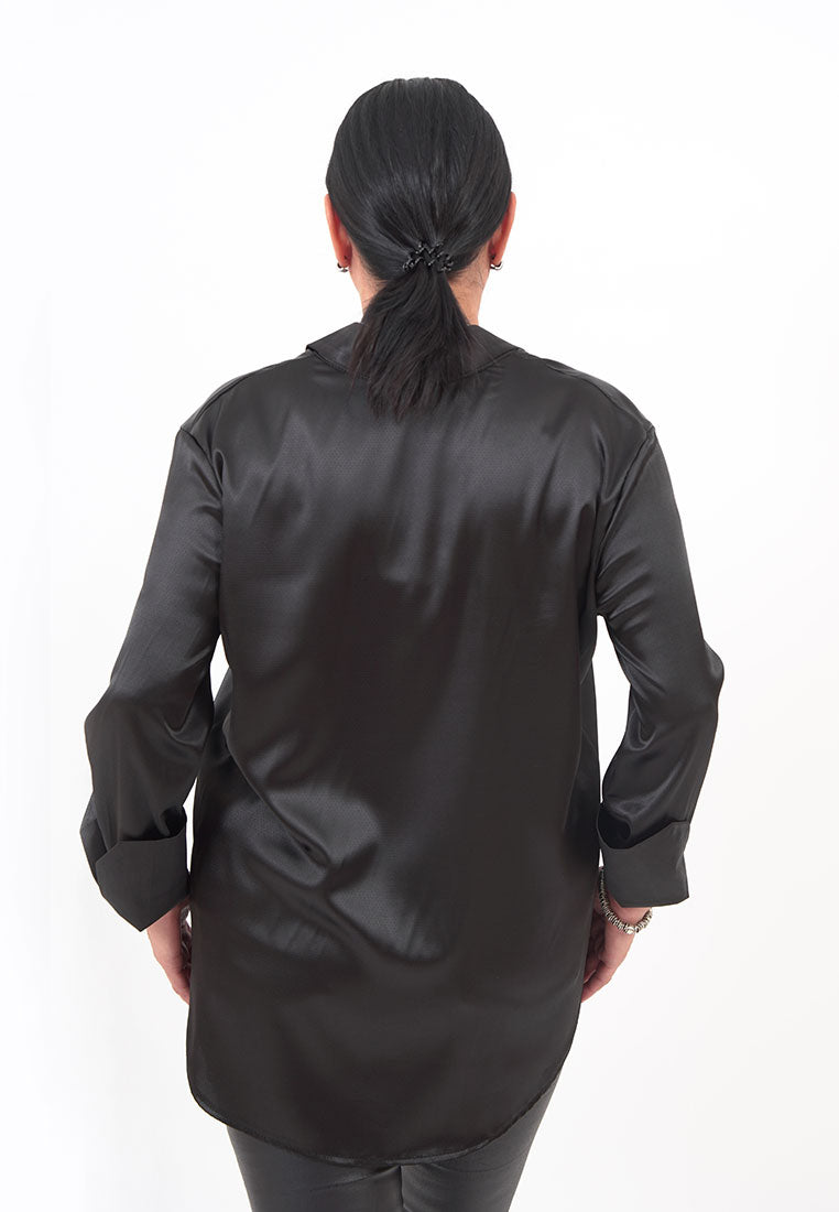 Camasa din satin neagra