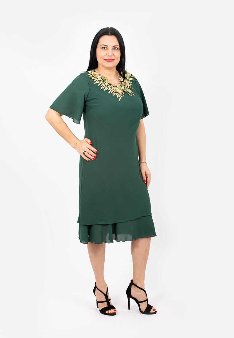 Rochie Elly cu aplicatii florale